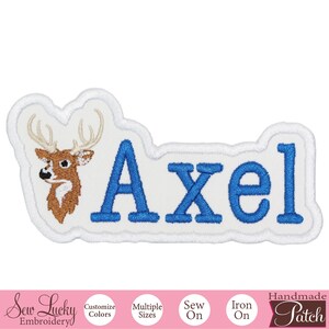 Personalized name patch with custom name of your choice and Deer Head