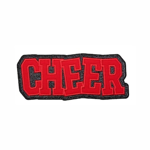 Cheer Patch, Varsity Cheer Applique, Iron or Sew On Team Badge