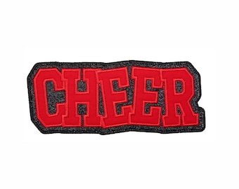 Cheer Patch, Varsity Cheer Applique, Iron or Sew On Team Badge