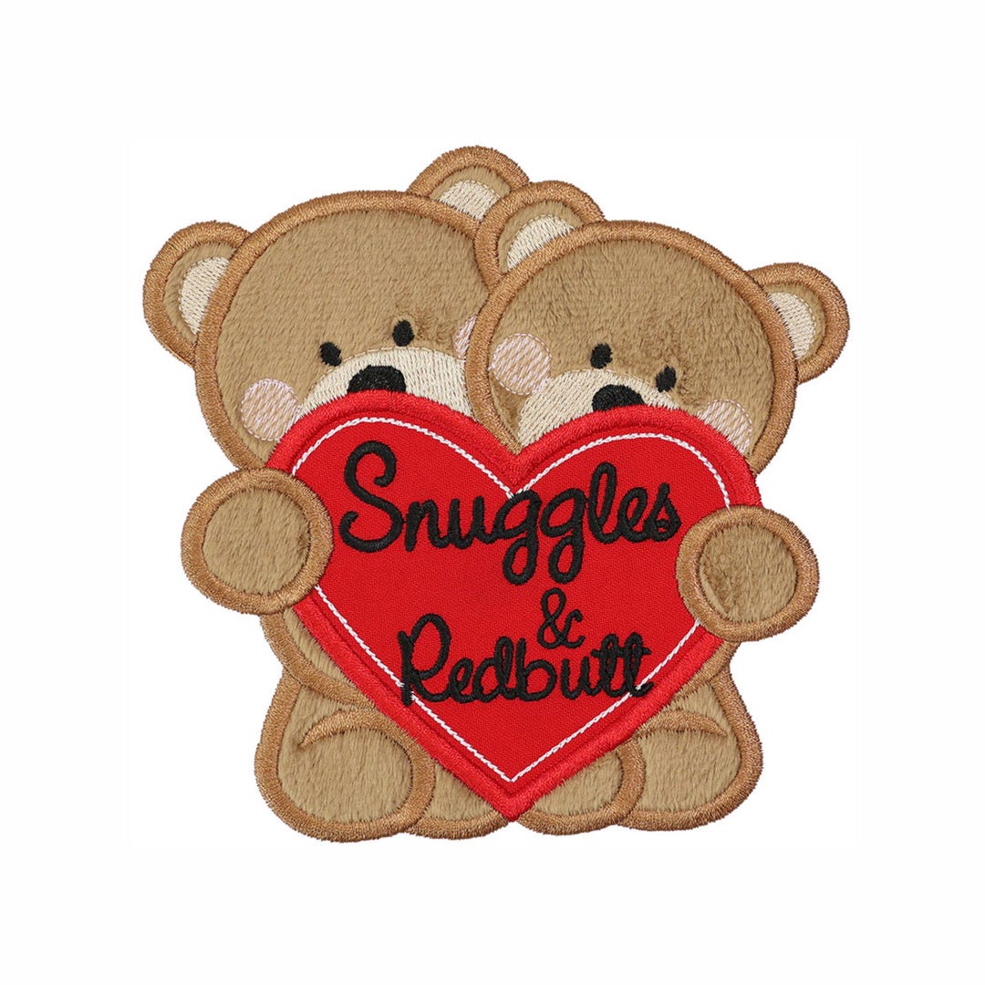 Bear Couple Patch With Heart, Personalized Embroidered Iron on or Sew ...
