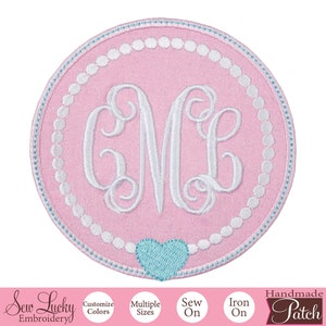 Sweetheart Patch - Monogram Patch - Custom Patch - Iron on patch - Sew on patch - Applique patch