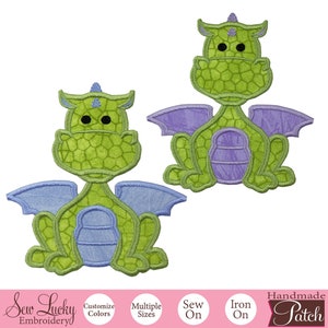 Baby Dragon Patch - Reptile Patch - Mythical Creature patch - Iron on patch - Sew on patch - Applique patch
