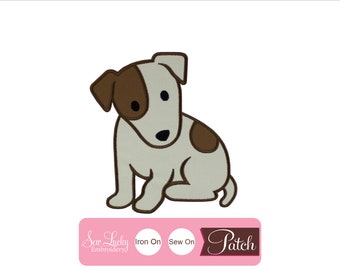 Jack Russell Terrier Patch - Animal Patch - Dog Patch - Iron on patch - Sew on patch - Applique patch