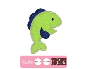 Fish Patch - Iron on patch - Sew on patch - Applique patch