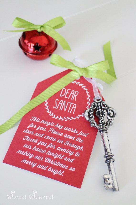 CHRISTMAS Eve Printable Tags - Santas Key, Reindeer Food, Santas Cookies - Print Your Own Il_570xn