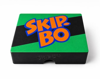 3D Printed Skip-Bo Card Case | Travel Storage Box with Dual Compartments | Compact Game Organizer