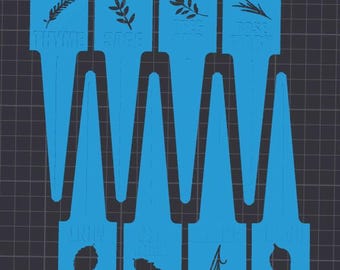 Herb Garden Markers STL File | 3D Printable Plant Stakes | 8 Herb Bundle | Basil Rosemary Mint Lavender | Instant Download