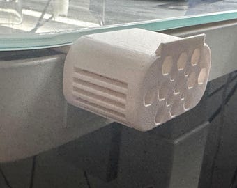Headphone Holder for Desk | Headset Hanger Stand | Glass Desk Mount No Adhesive | 3D Printed PETG | Fits Tresanti Geller Standing Desk