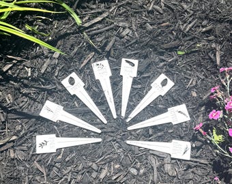 Herb Garden Markers STL File | 3D Printable Plant Stakes | 8 Herb Bundle | Basil Rosemary Mint Lavender | Instant Download