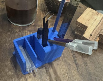Tool Caddy Organizer | Maker, Soldering/Hobby Electronics Bench Tray | Fits Amazon Exactos, Machinist Rulers, The Everyday Pencil, N' More