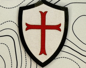 Knights templar patch black multicam