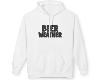 Beer Weather Hoodie, Retro Beer Lover Hoodie, Funny Drinking Sweatshirt, Cozy Unisex Pullover, Brewery Gift, Fall Hoodie, Camping Hoodie