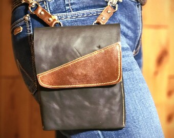 Hip Bag/Wallet/Purse - Handmade leather, convertible