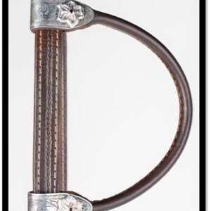 Headstall Leather Headstall/Horse Bridle with Silver and Gemstones image 3