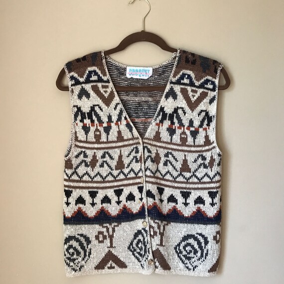 graphic sweater vest
