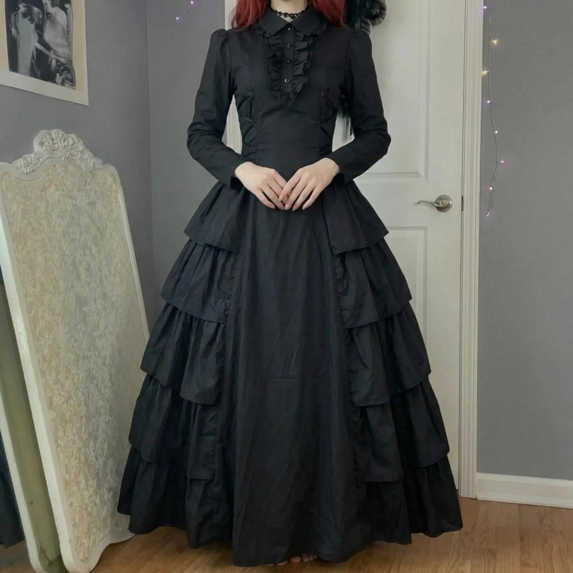 Black Funeral Dress - Etsy UK
