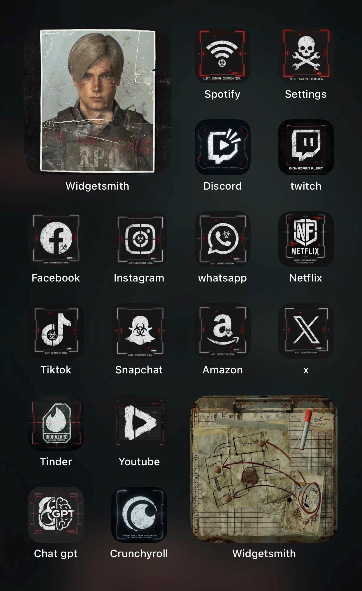 Hrorr Ios Resident Evil Inspired App Icons Pack Survival Horror Ios & Android ...