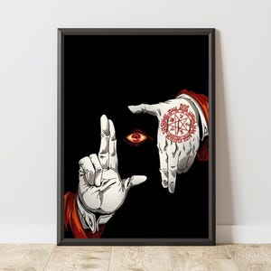 Hellsing Ultimative Poster | Alucard Wall Art | Gothic Manga Dekor | Vampir Anime Poster | Edgy Anime Raum Kunst