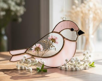 Sparrow Stained Glass Pattern PDF | Sparrow Bird Suncatcher Template | DIY Stained Glass Design | Instant Download, Modern Suncatcher DIY