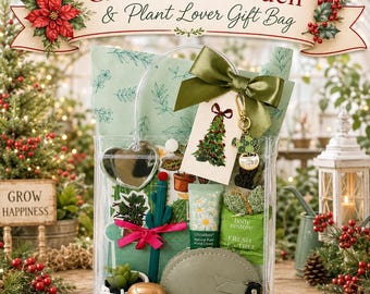 Coffret cadeau de Noël pour les amoureux du jardinage | Cadeau de Noël pour les passionnés de plantes | Cadeau de Noël botanique | Cadeau de Noël pour les jardiniers
