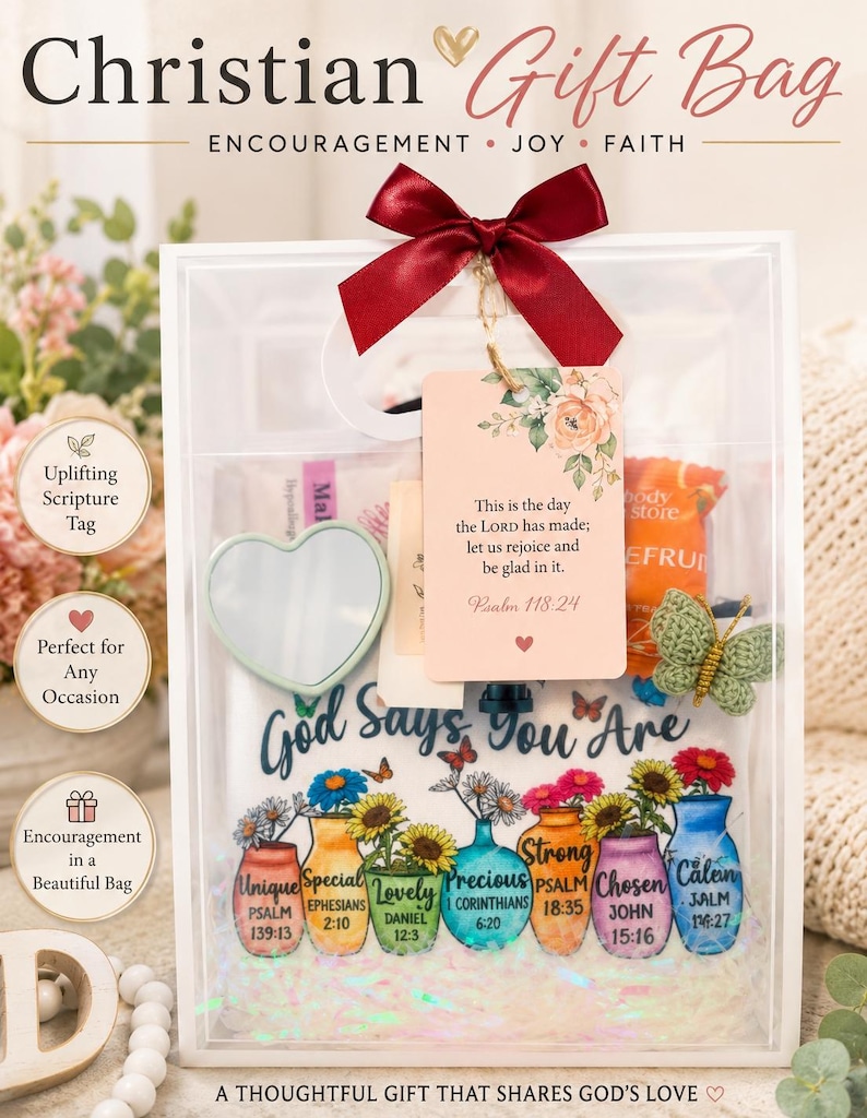 Gift Bag for Christian Women, Sister, Friend, Bible Study Gift, Ladies Group, Daughter, College Student, Faith Encouragement, Spa Self Care bild 3