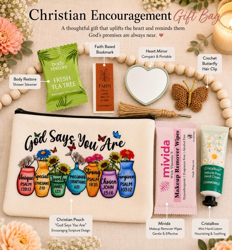 Gift Bag for Christian Women, Sister, Friend, Bible Study Gift, Ladies Group, Daughter, College Student, Faith Encouragement, Spa Self Care bild 4