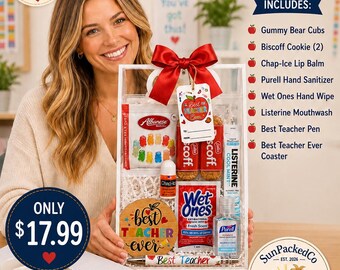Best Teacher Ever Gift Bag, Teacher Appreciation Gift, Teacher Thank You Gift, Classroom Gift, Mentor Gift, Teacher Care Package, School Bag