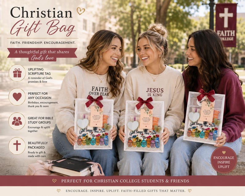 Gift Bag for Christian Women, Sister, Friend, Bible Study Gift, Ladies Group, Daughter, College Student, Faith Encouragement, Spa Self Care bild 5
