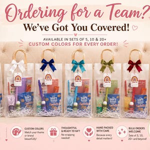 Bulk Employee Appreciation Gift Bags | Office Staff Corporate Gifts (Sets of 5, 10, 20) | Bundle Thank you Gift Set | Teams and School Gifts