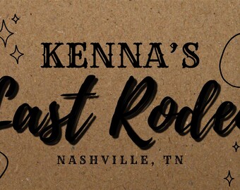 Laatste rodeobanner | Vrijgezellenfeest, thema Nashville (digitale download)