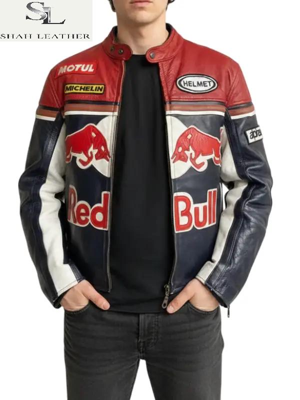 Red bull leather racing jacket - Etsy 日本