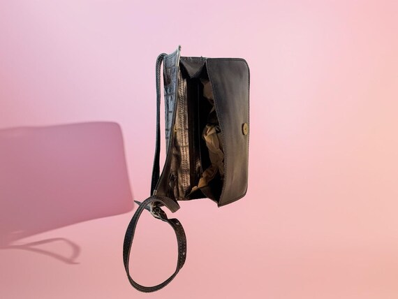 Authentic Vintage 90s Patchwork Leather Shoulder … - image 5