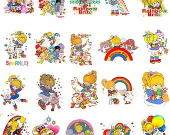 80s Rainbow Brite  PNG Bundle | Retro Cartoon Clipar t   (Digital Download)