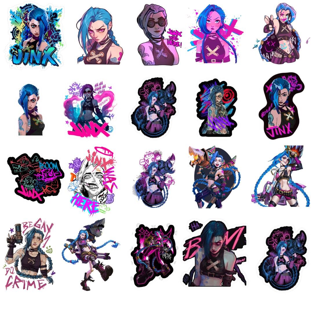 Jinx Graffiti PNG, Arcane Jinx Digital Download, Neon Street Art Girl ...