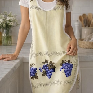 Delantal cruzado hecho a mano / Delantal de cocina estilo japonés