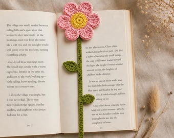 Crochet Flower Bookmark Pattern PDF | Easy Floral Bookmark Crochet Tutorial | Book Lover Gift | Digital Download