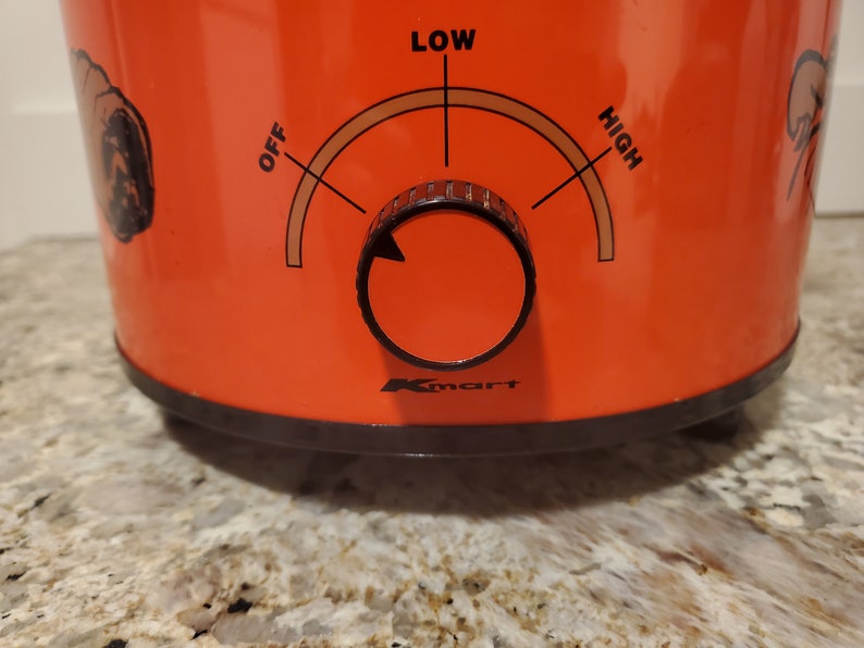 Orange Vintage Kmart Crockery Kettle Stoneware Slow Cooker Etsy