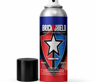 BrickShield Plastic Adhesive Spray Glue - Temporary Glue Spray Adhesive for Bricks, Blocks and Multipurpose - Ideal Spray for Crafts, Lego