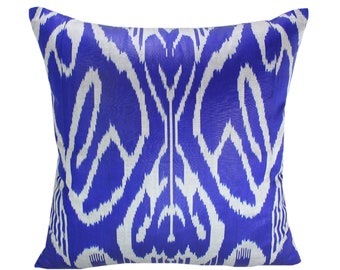 Blue Ikat Pillow