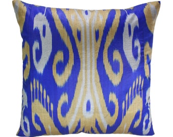 Blue Ikat Pillow