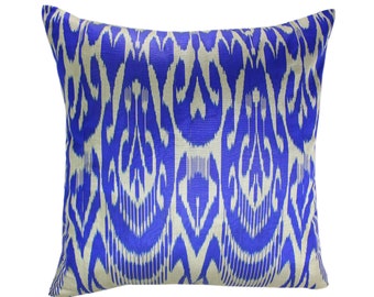 Blue Ikat Pillow