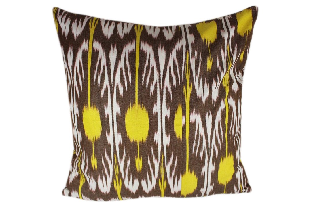Brown Ikat Pillow Cover Etsy