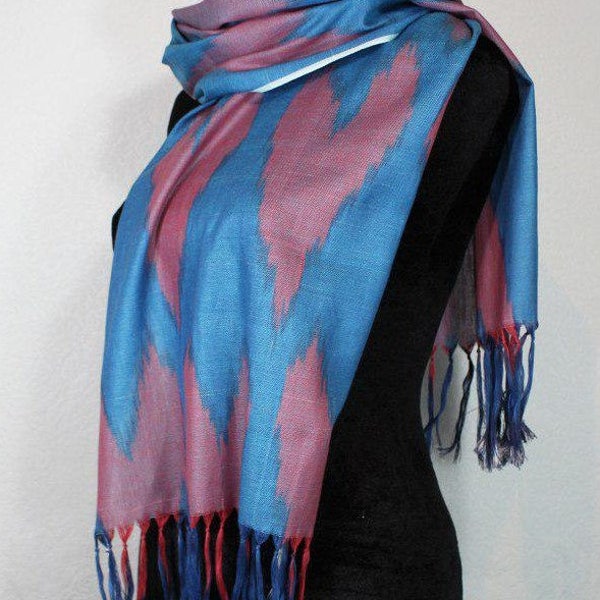 Hand Dyed Ikat Scarf