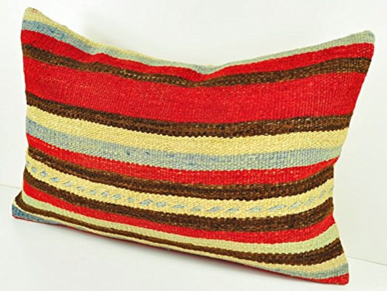 Handwoven Wool Kilim Pillow Cover Etsy