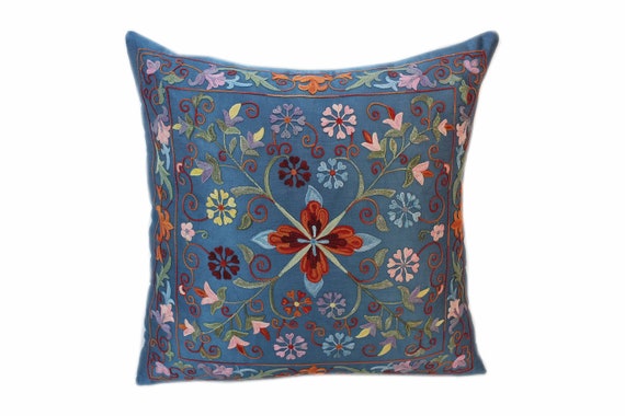 Hand Embroidered Suzani Pillow Cover SP374 Suzani Cushion - Etsy