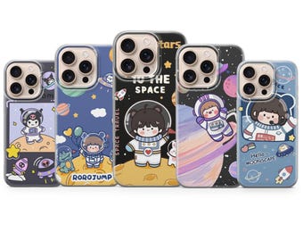 Etui na telefon z motywem księżyca i kosmosu, autentyczny prezent w stylu anime, na iPhone'a 17 Pro Max, 16e, 15, 14, 12, Samsunga S25 Ultra, S24 FE, A56, Pixela 10 XL