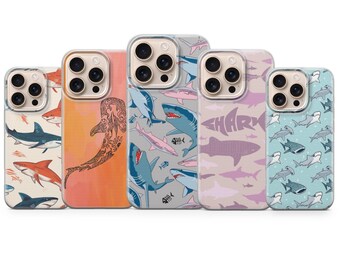 Etui na telefon z motywem wieloryba i zwierząt morskich do iPhone'a 17Pro, 16, 15, 14, 13, 12, Samsunga S25, S24, S23Fe, S22, A16, A26, A56, Pixela 10, 9Pro