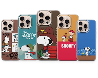 Etui na telefon Snoopy – minimalistyczna, kreskówkowa grafika na iPhone'a, Samsunga i Pixela