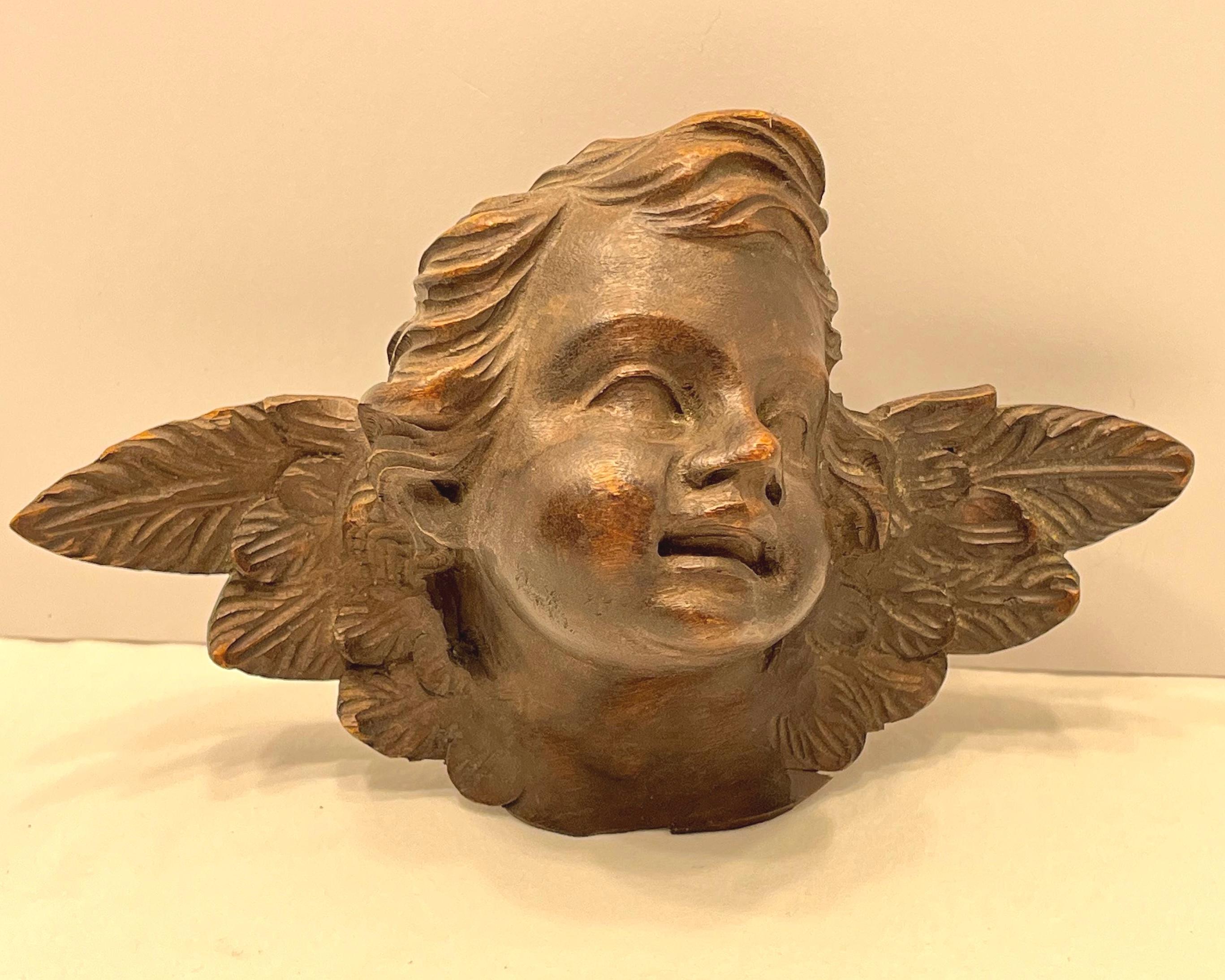 木製エンジェル Antique Wood Angel - Etsy