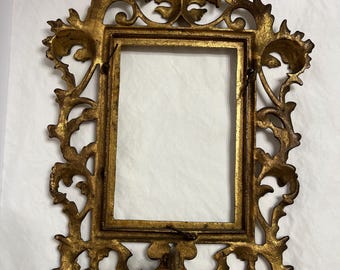 Vintage Art Nouveau Gilded Picture Frame 4 x 6